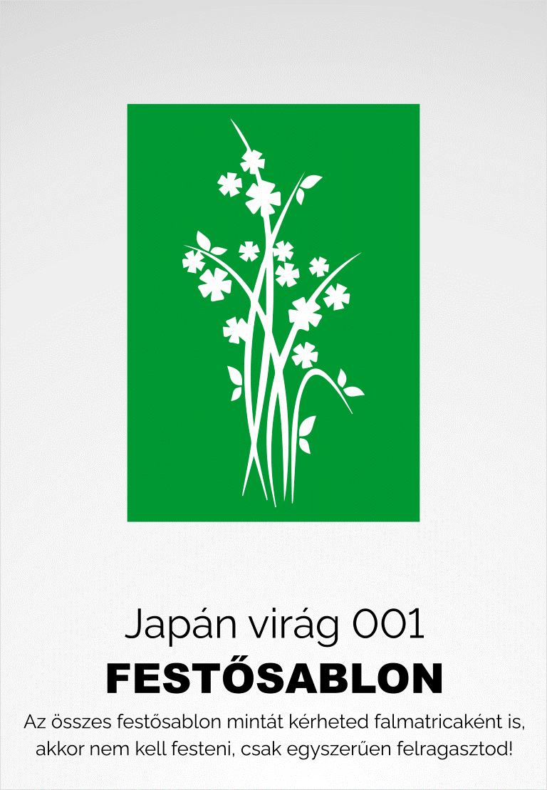 Japán virág 001 festősablon